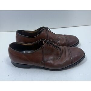 Allen Edmonds Shoes Mens 10.5 D Park Avenue Cap Top Oxford Chocolate Brown